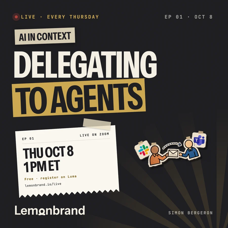 AI in Context episode 01: Delegating to agents, Thu, Oct 8, 1:00 PM ET